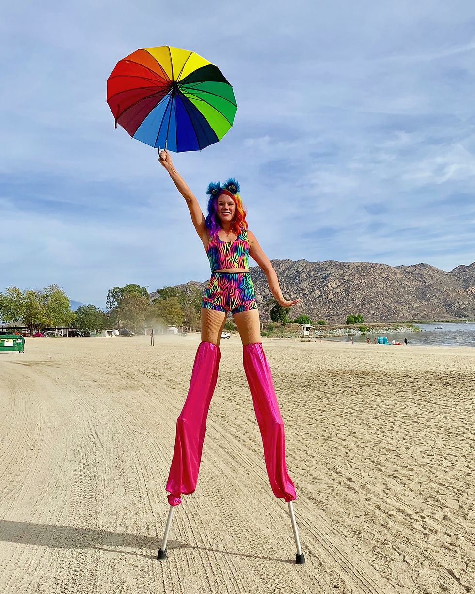 Stilt Walking at One Love Festival