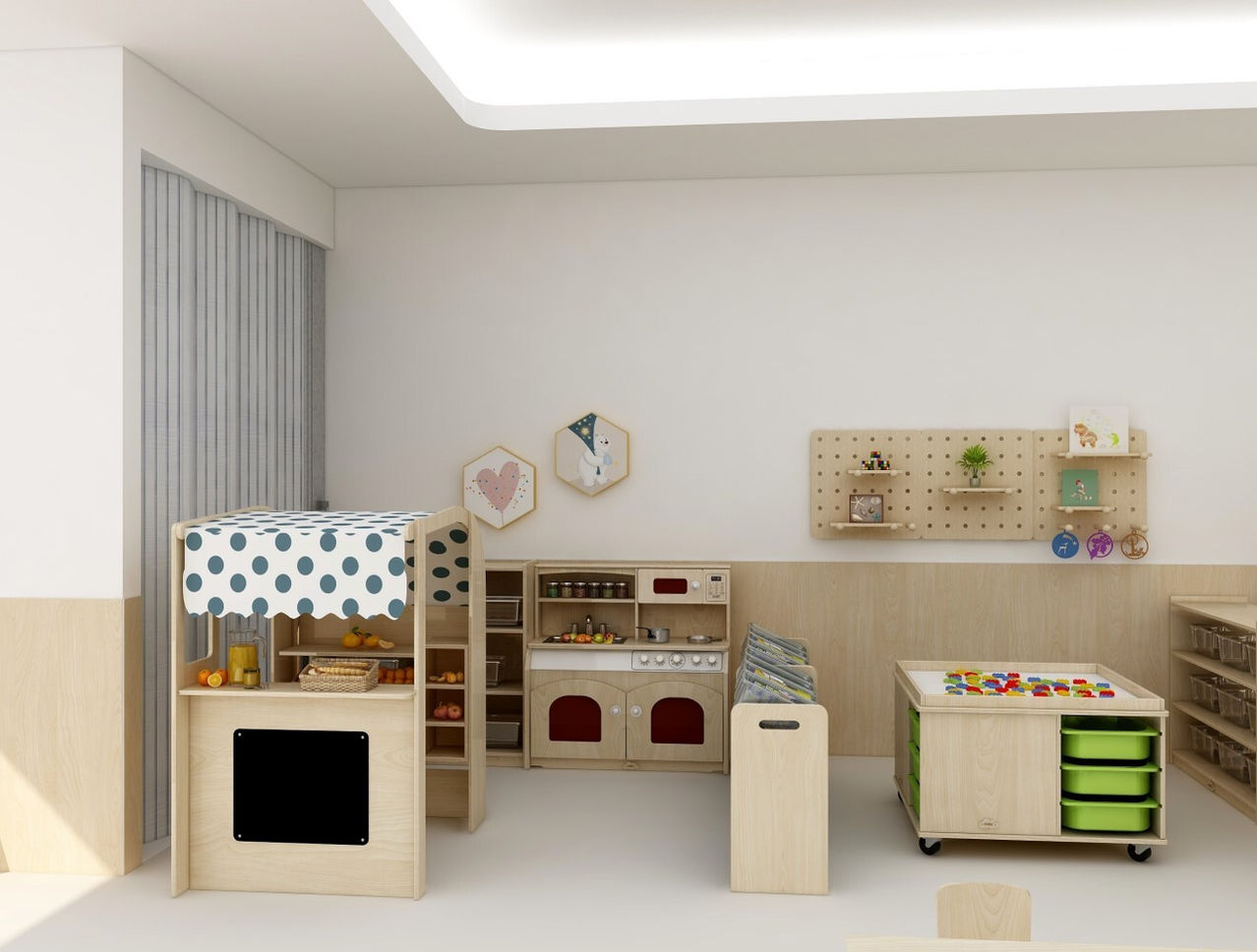 Role-play Grocery Store, Play Kitchen, Activity Table