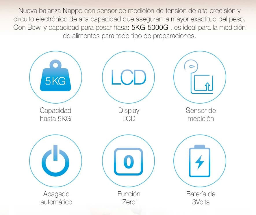 Miniatura: Balanza Digital con Pantalla hasta 5 KG