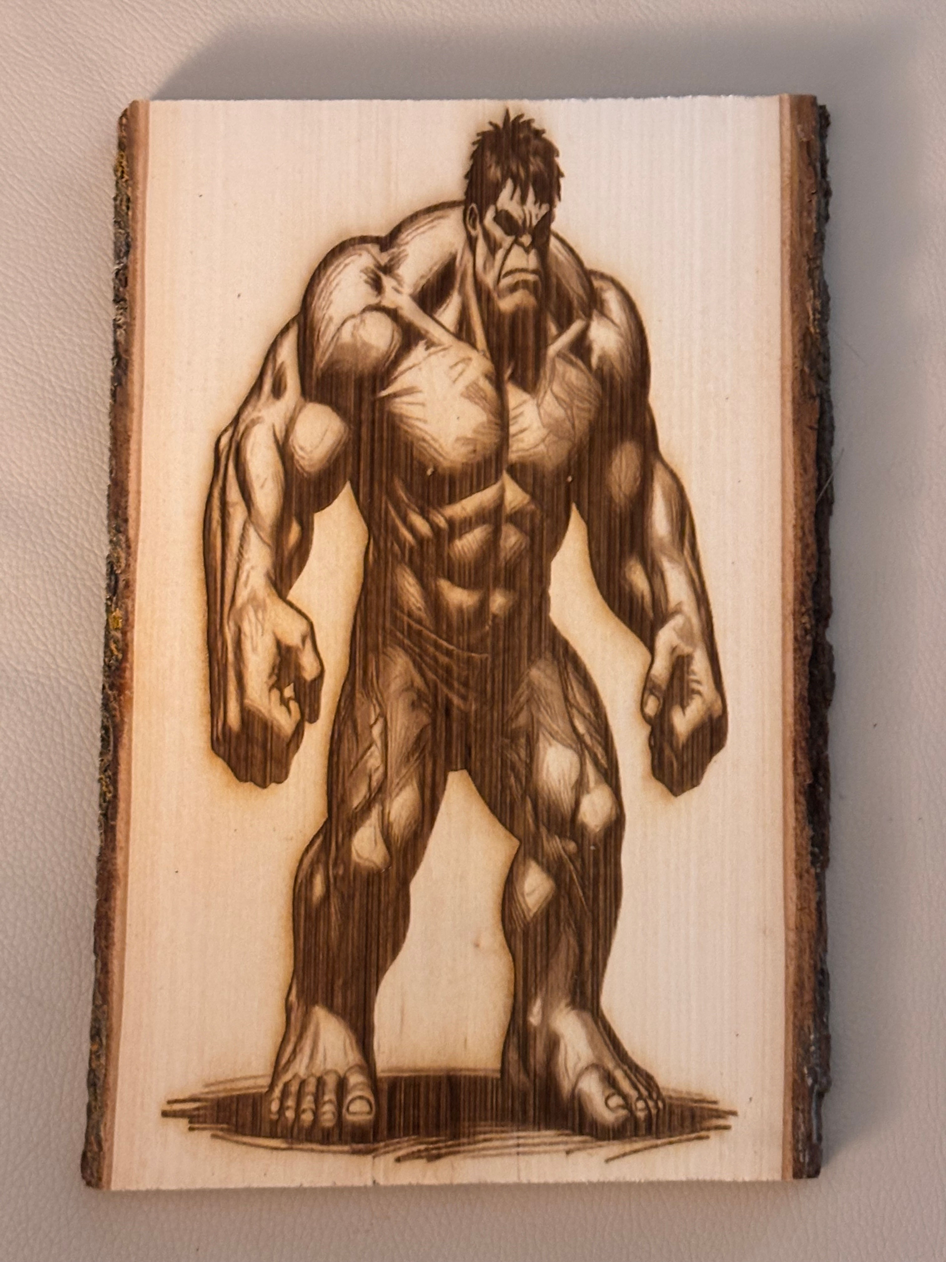 Gamma Force – Live Edge Superhero Engraving (13” x 9”)