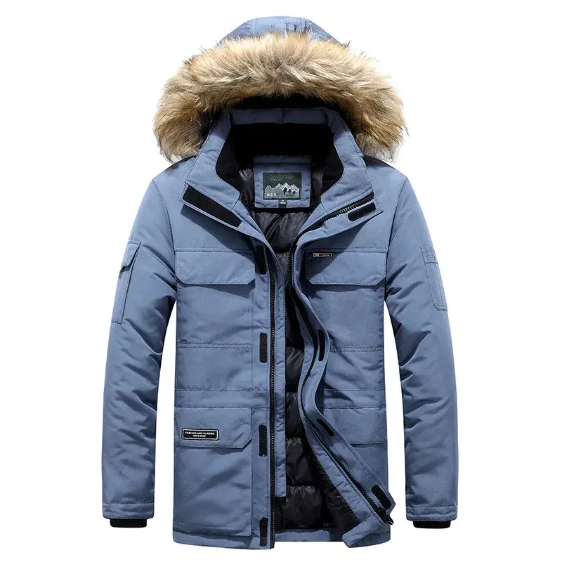 Thumbnail: Canada Men's Cordura Quilted Winter Jacket Plus Size Outdoor Motorcycle Coat