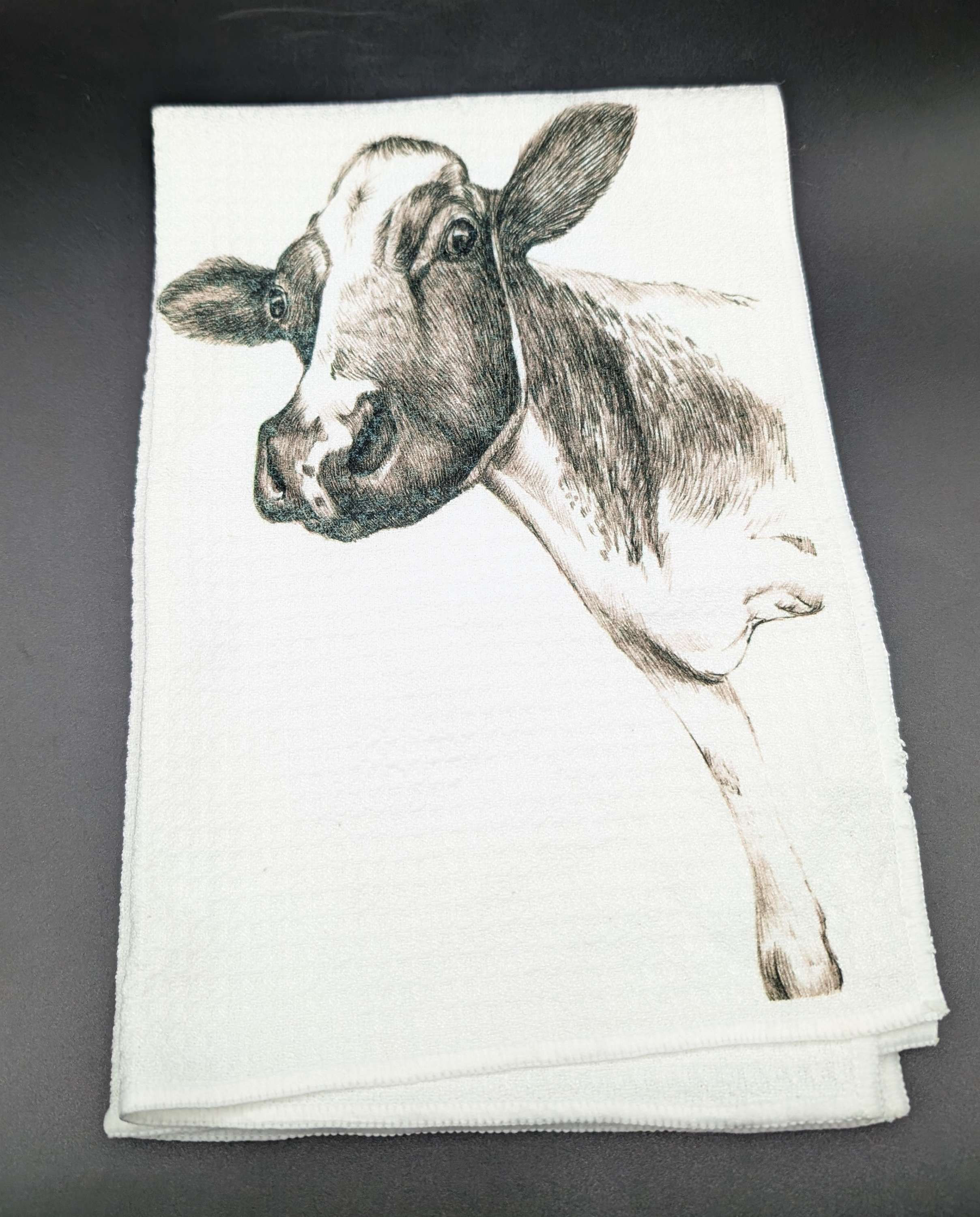 Black and White Cow Tea Towel