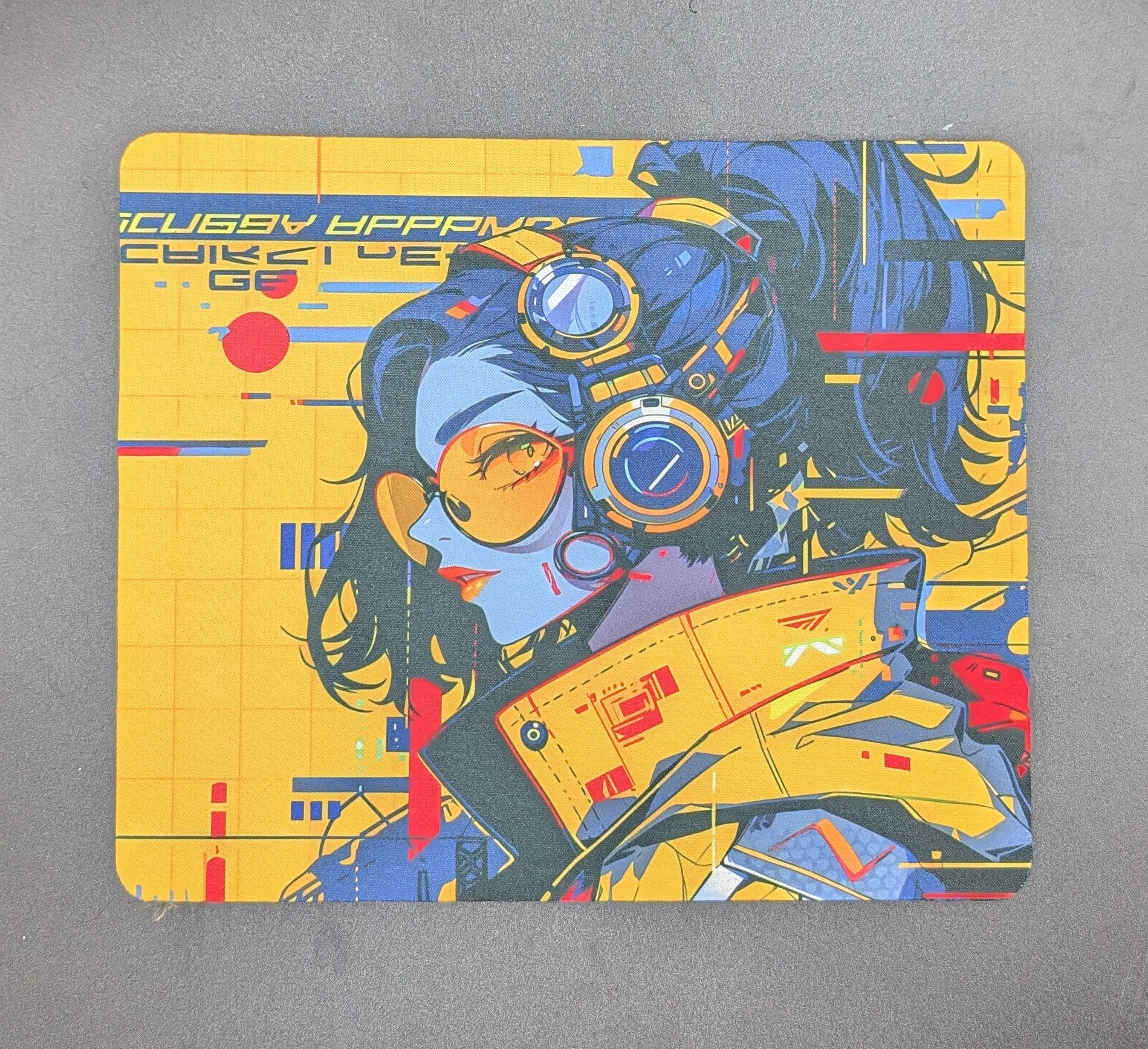 Female Character (Yellow & Blue) Mouse Mat