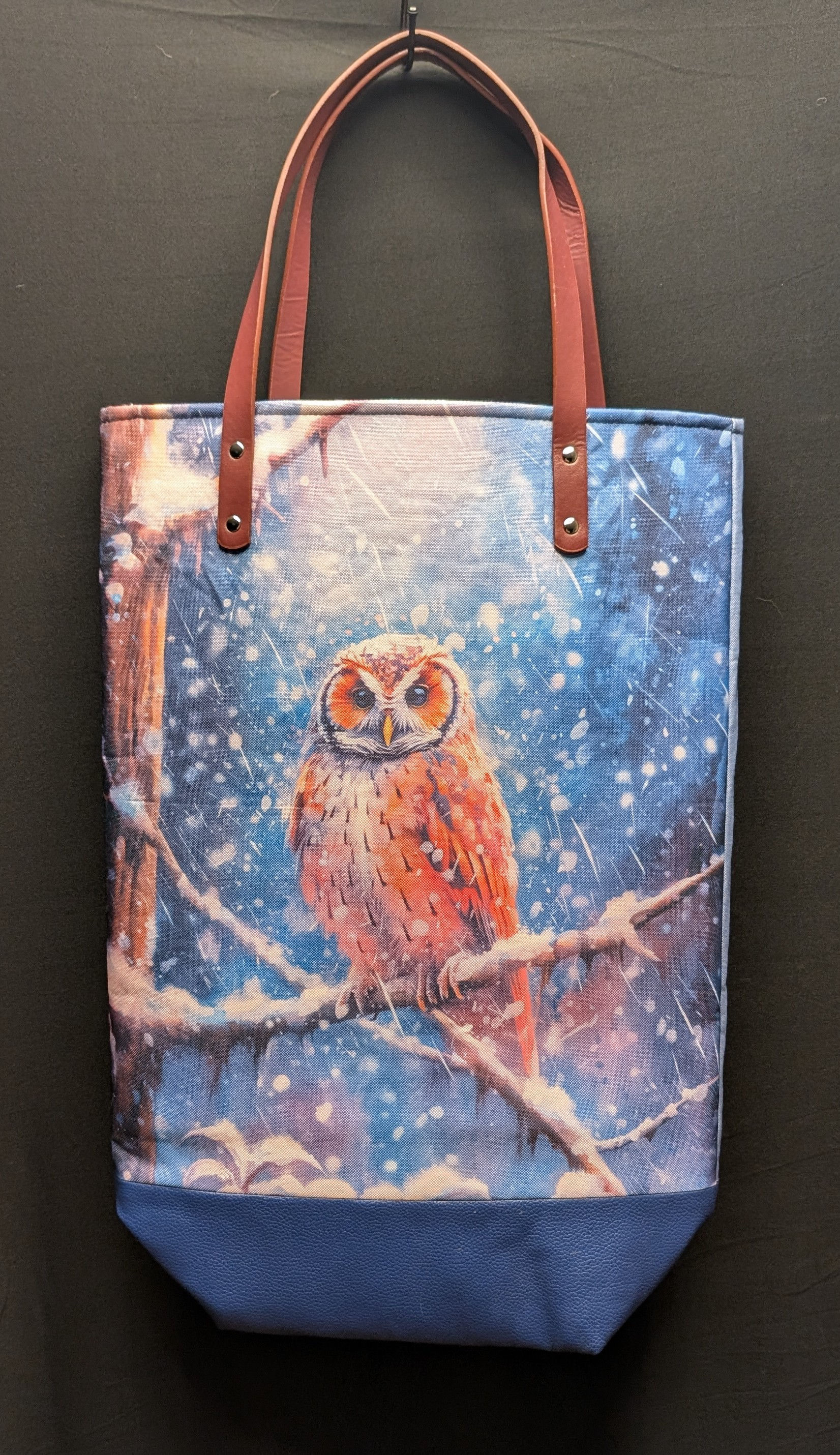 Owl in Snow Extra Large Bag