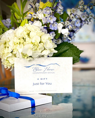 Gift Card Blue Horse Contemporary Design