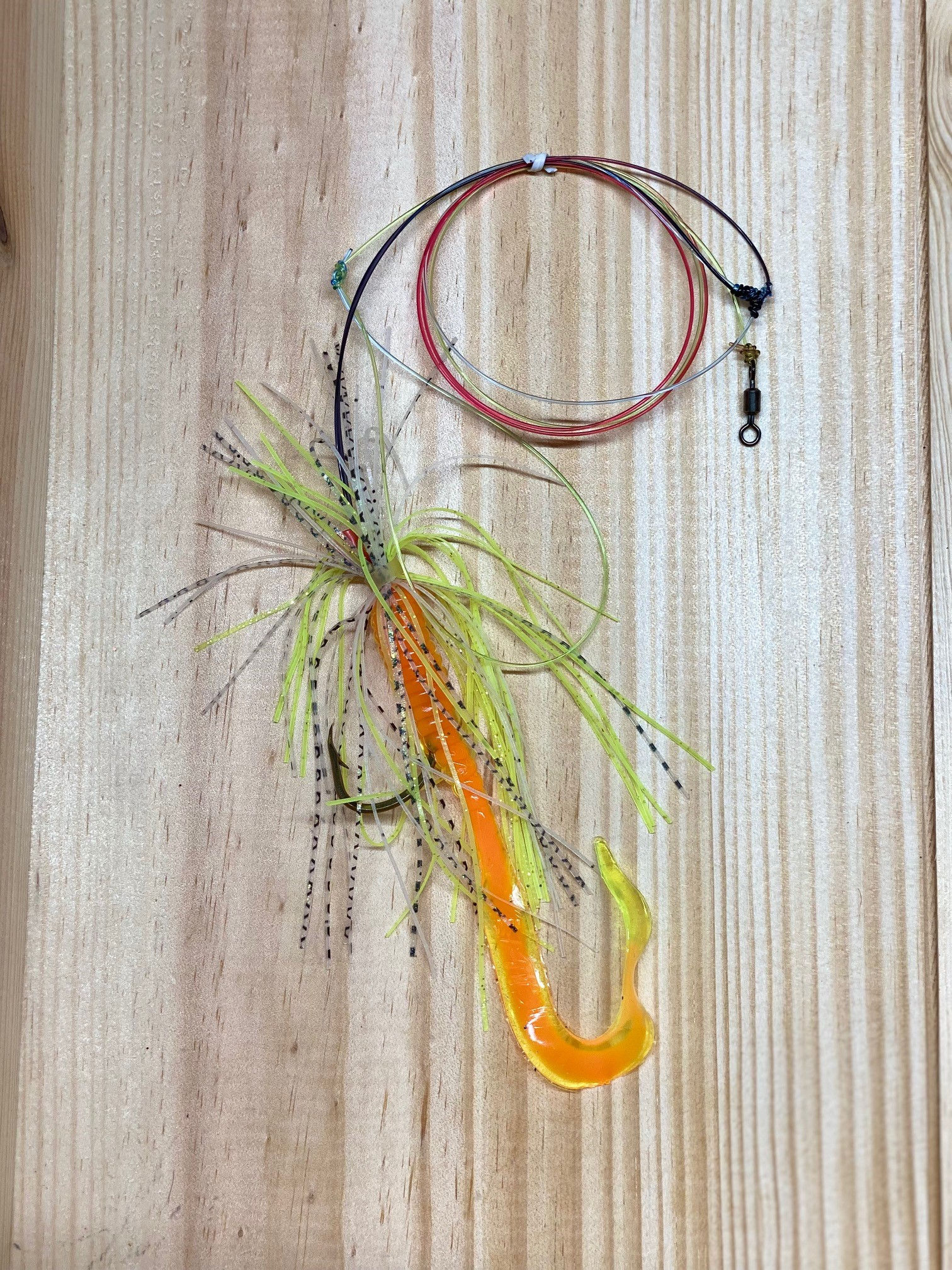 Fluke - Structure Jig Rig - Orange Chartreuse