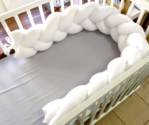 Chichonera Trenzada para cuna Línea Luxury Blanco