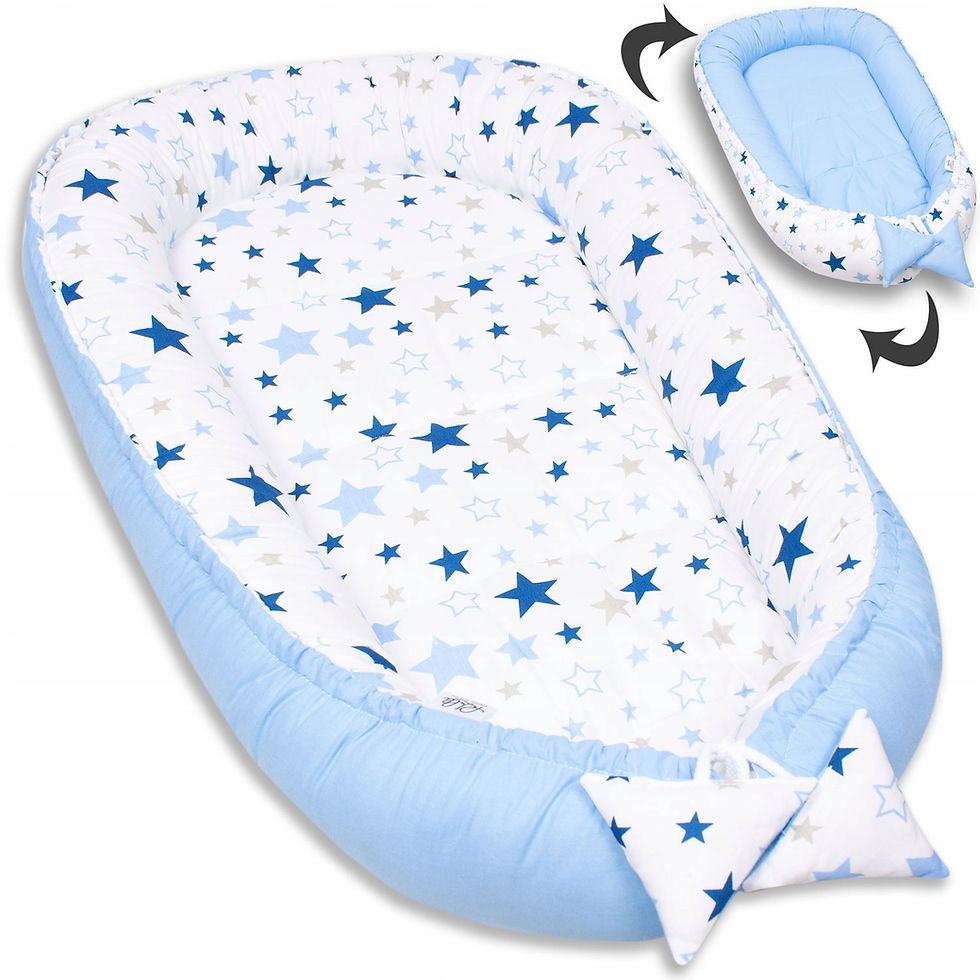 Cojín Cunita Nido Azul Estrellas