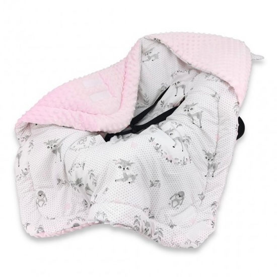 Saco 2 en 1 para portabebés y capazo Cervatillas Rosa