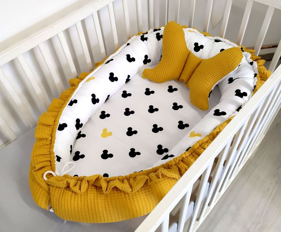 Cojín Nido Línea Luxury Premium Ratoncito Mostaza