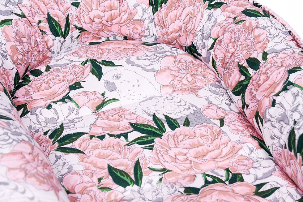 Miniatura: Cojín Cunita Nido Rosa Flores