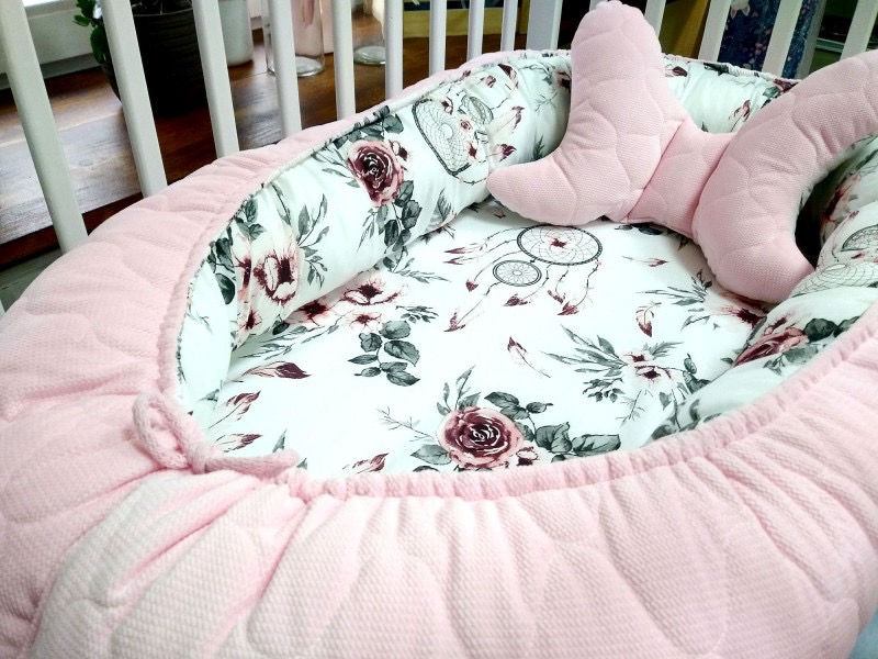 Miniatura: Pack 6 piezas para cuna Línea Luxury Terciopelo Atrapasueños Rosa 