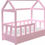 Miniatura:  Cama infantil Montessori Casita 140 x 70 Rosa con cajón