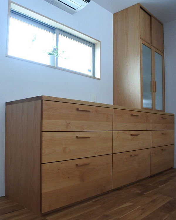 栗秋木工、オーダー家具、カップボード、キッチン、食器棚、佐賀、家具