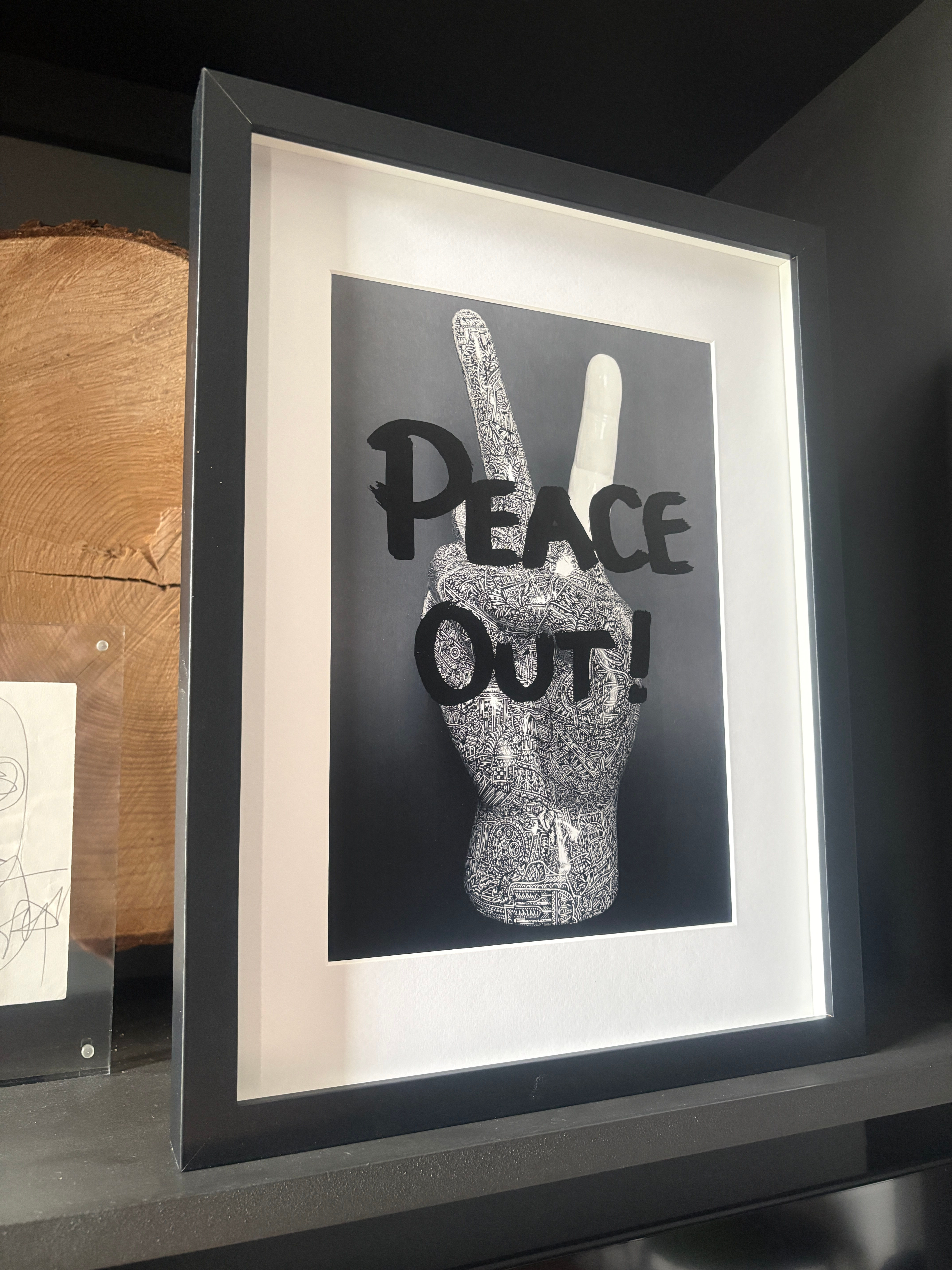 ‘Peace Out’ A4 Framed Print