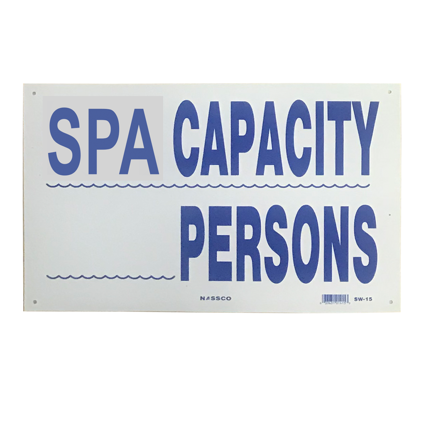 SI01Spa Capacity Sign