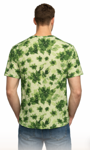 Miniature : Tee shirt fleuri No Excess 31350314 blue ou green