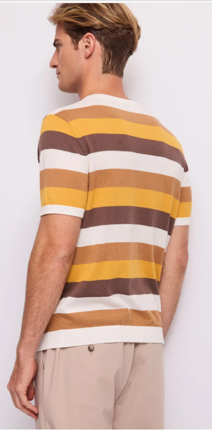 Miniature : Tee-shirt Gaudi 611GU53014 fond bleu marine ou jaune