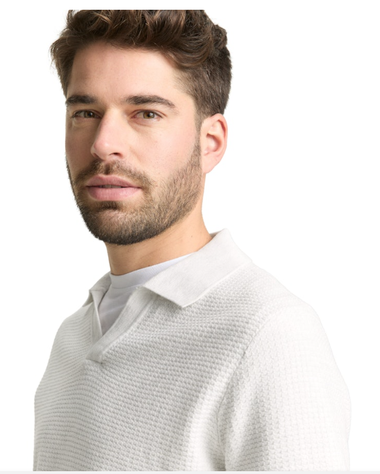 Miniature : Polo en maille Tom Tailor 1050756 blanc ou bleu marine