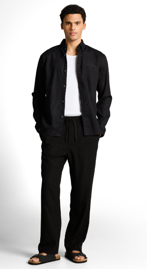 Miniature : Pantalon Tom Tailor en lin-viscose 1049704 kaki, blanc ou noir