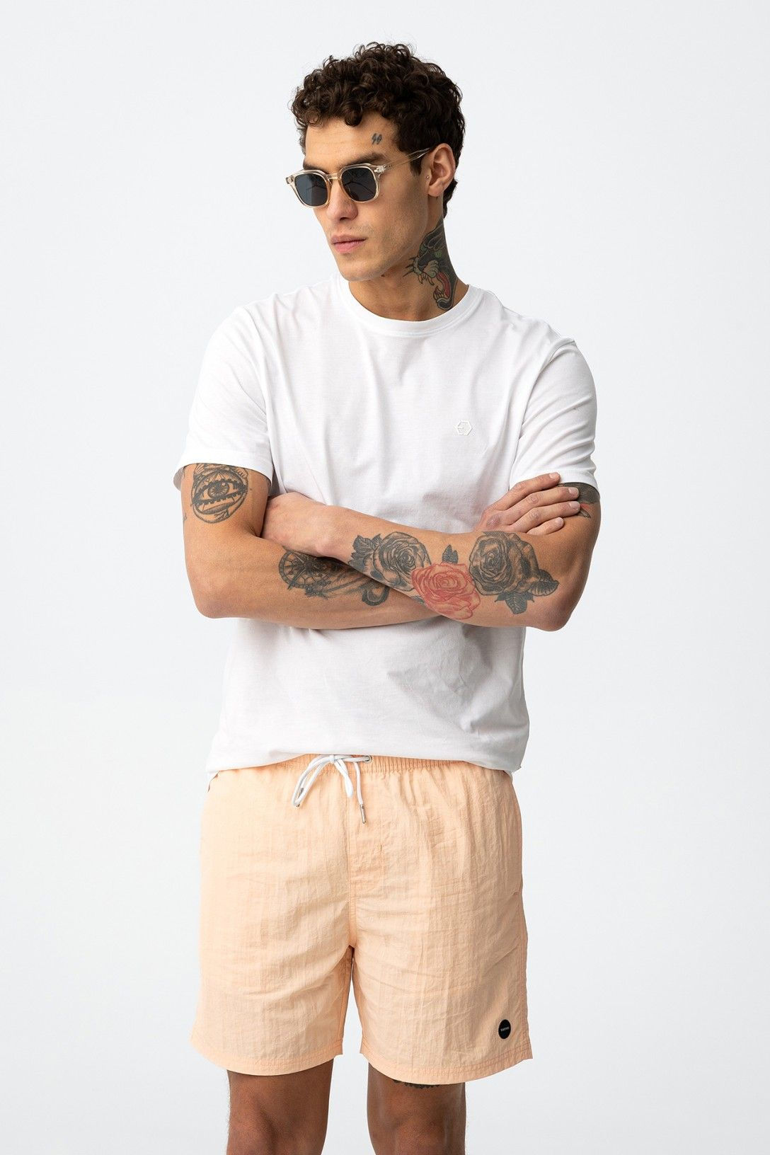 Short de bain Tiffosi 10066044 volley9 corail, mastic bleu ou vert