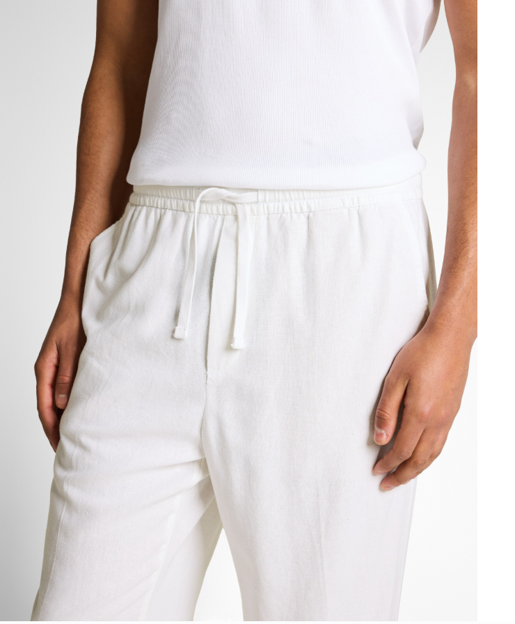 Miniature : Pantalon Tom Tailor en lin-viscose 1049704 kaki, blanc ou noir