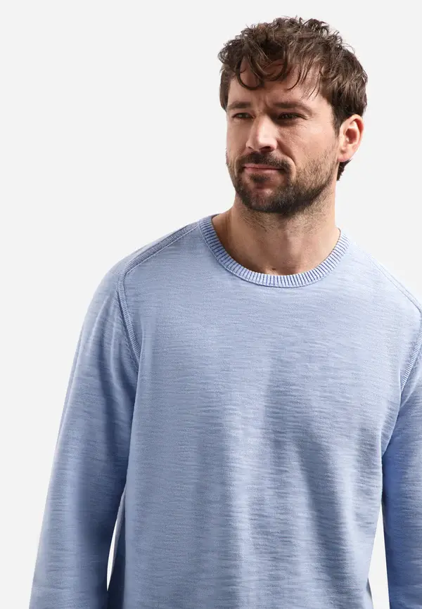 Miniature : Pull en maille fine No Excess 31210102 bleu ou vert