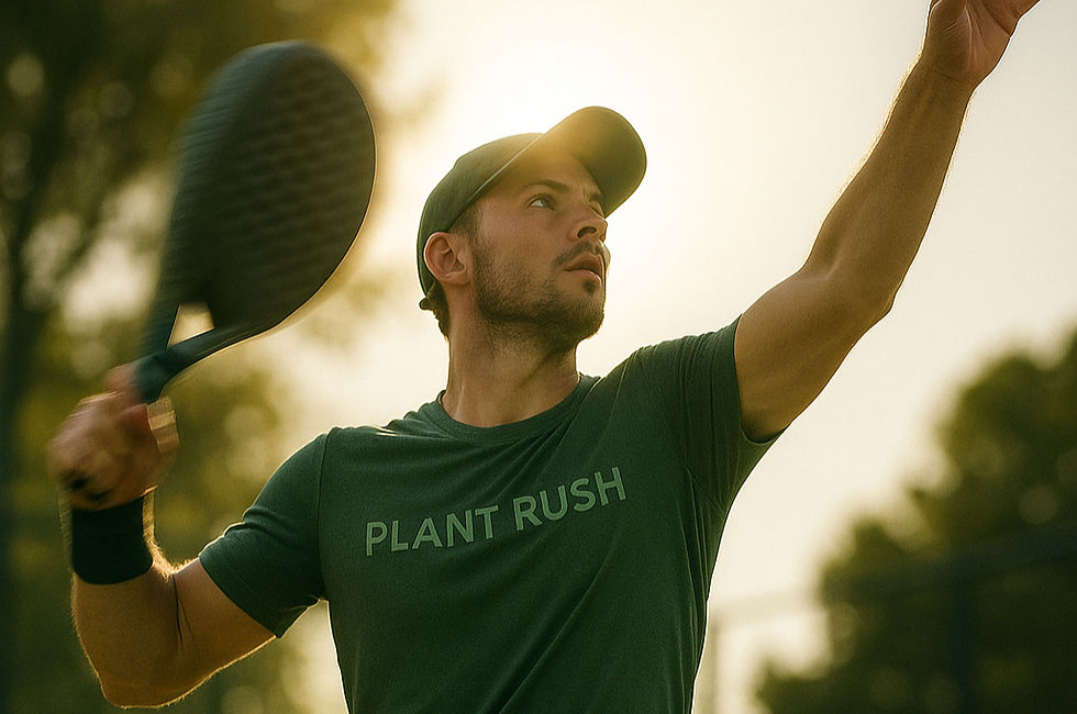 Padel Player Serving