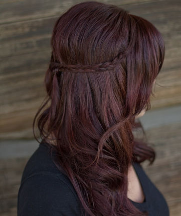 Auburn style with a braid