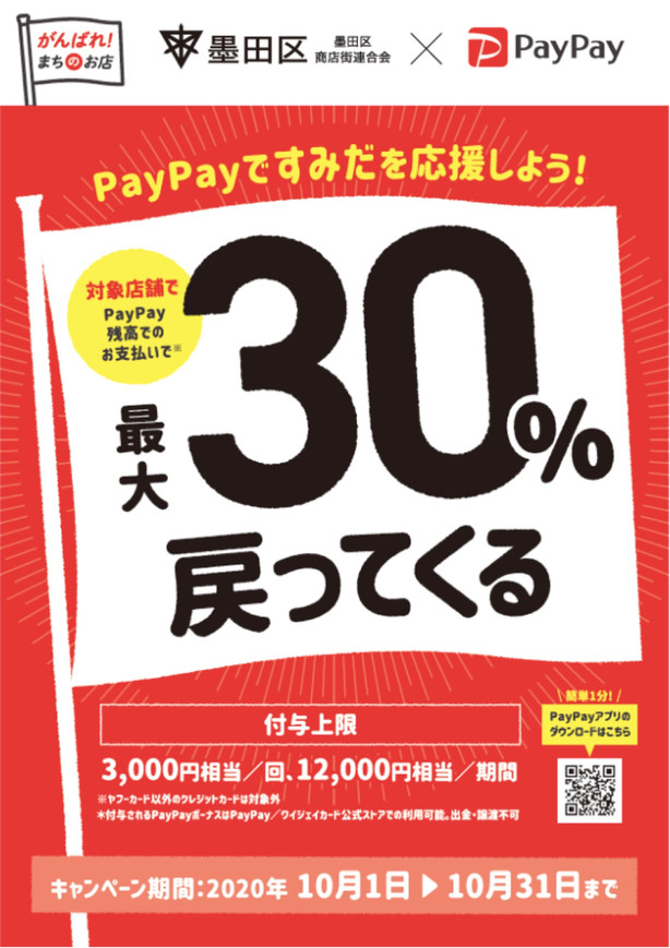 PayPay30%還元キャンペーン実施中!