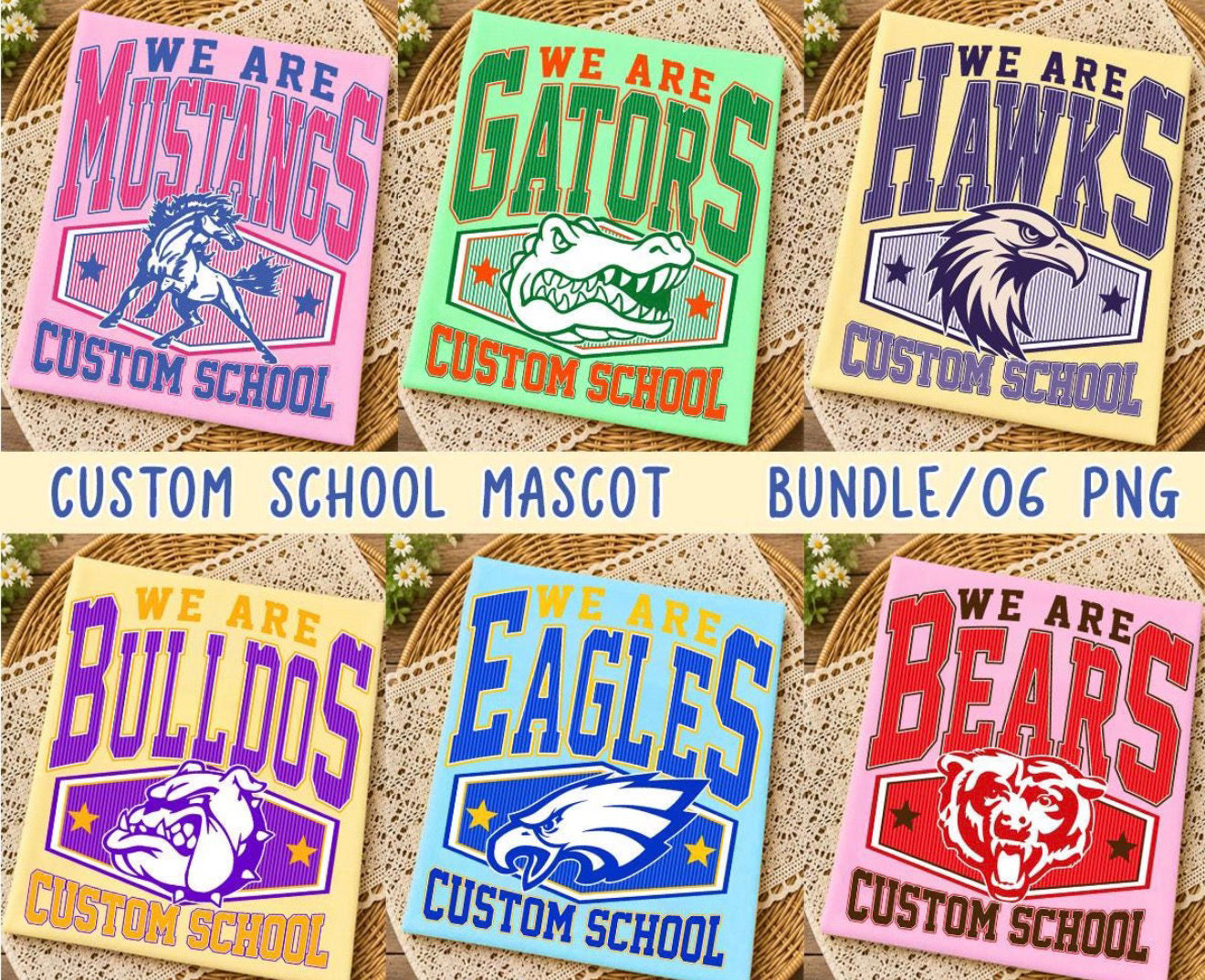 Custom Mascot Two Color- We Are “custom” 