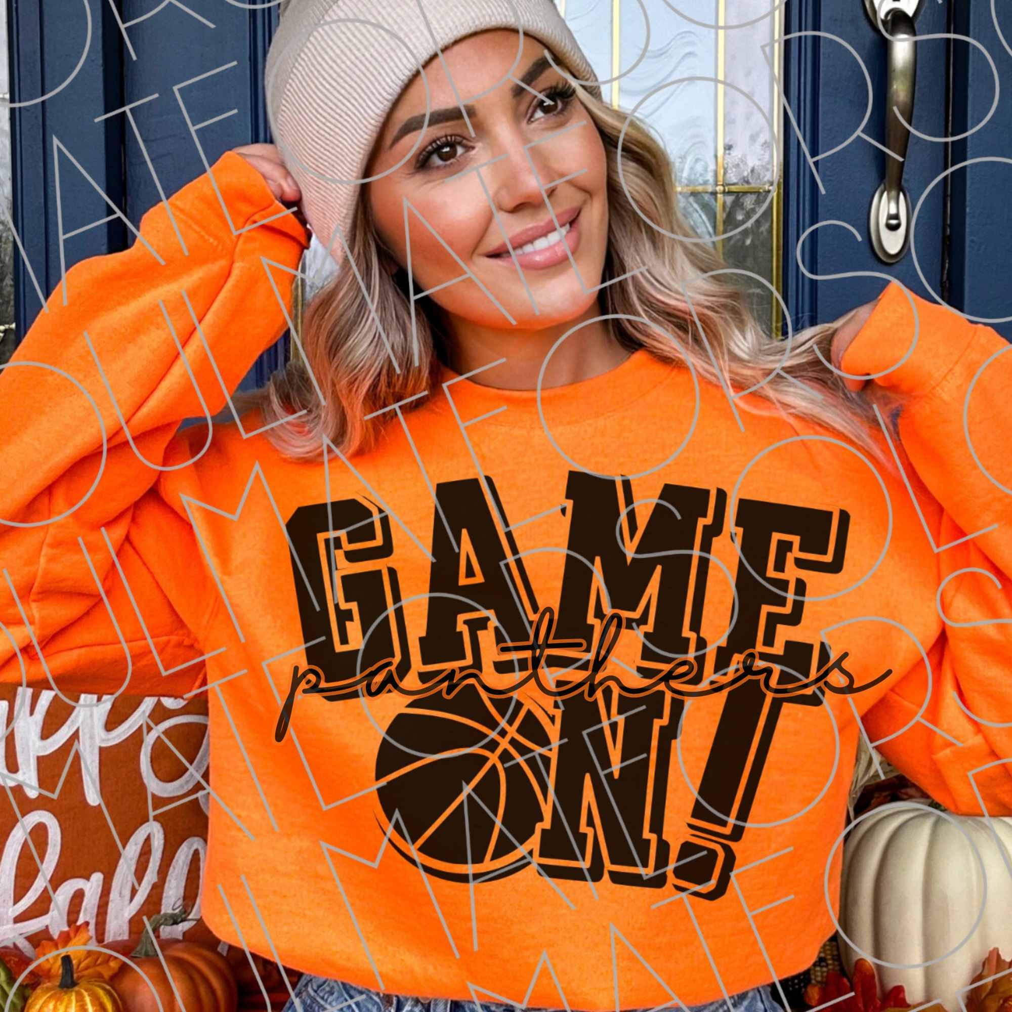 Game On with Mascot -Black Font Only 