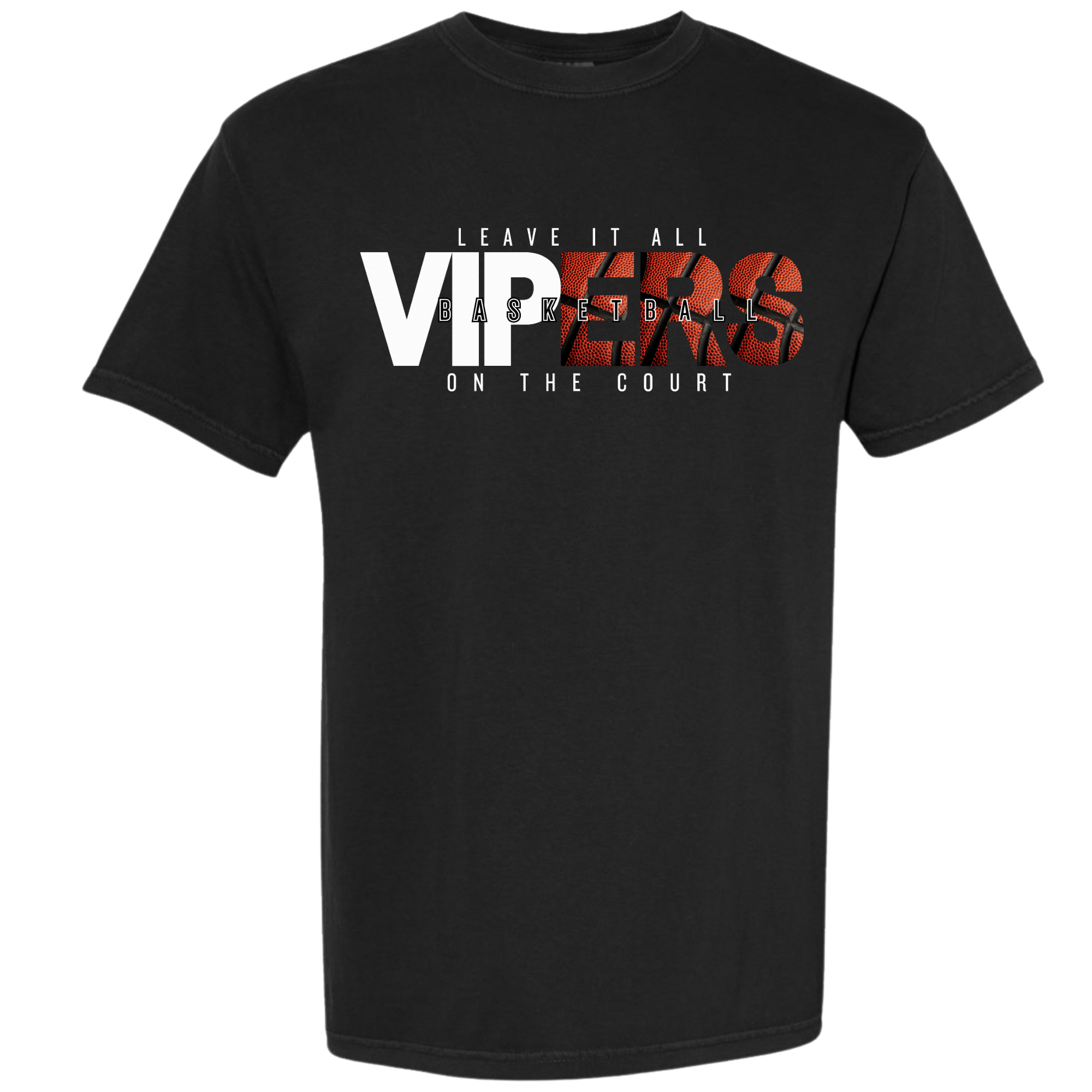 Dothan Hoops Vipers-Vipers Basketball Style Print -Cotton Tee-Adult or Youth 