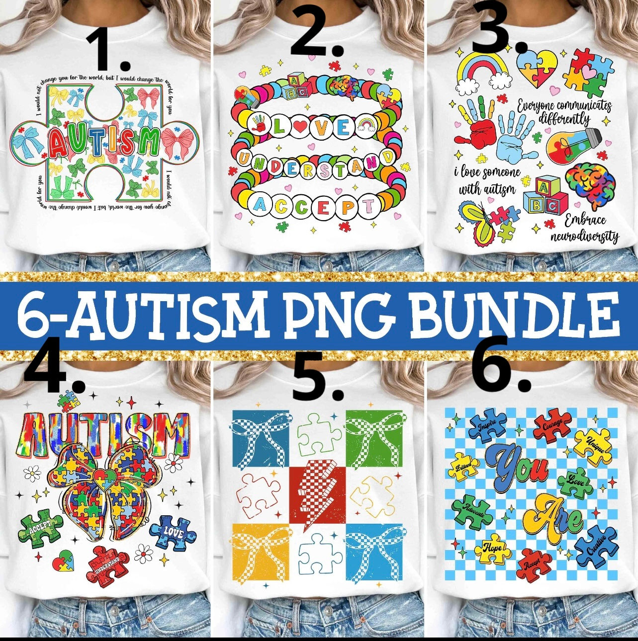Autism Bundle -choose one of the six designs - 