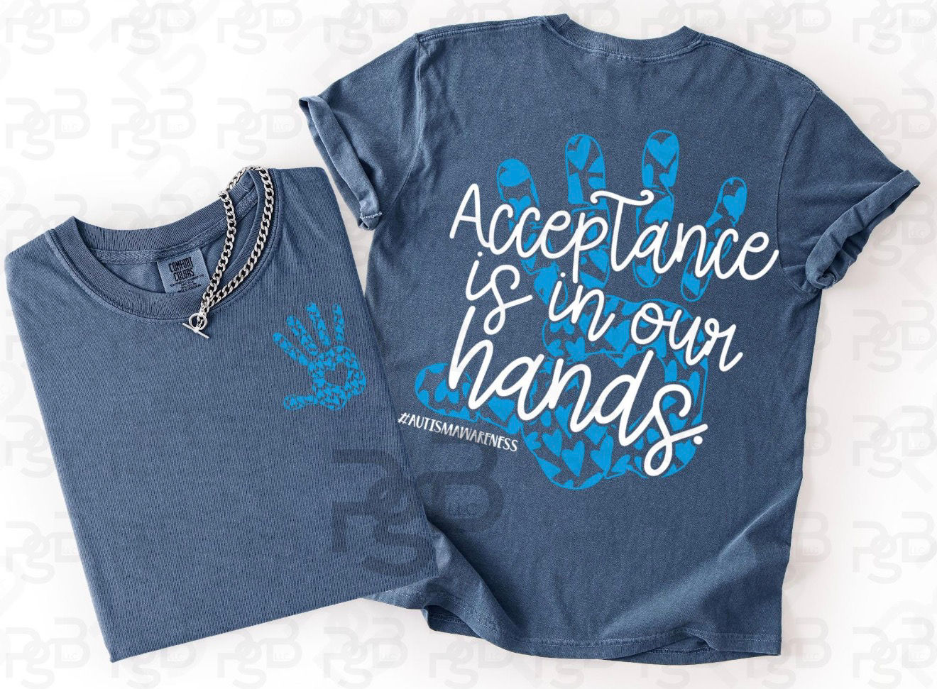 Autism Acceptance is in our hands front & back 