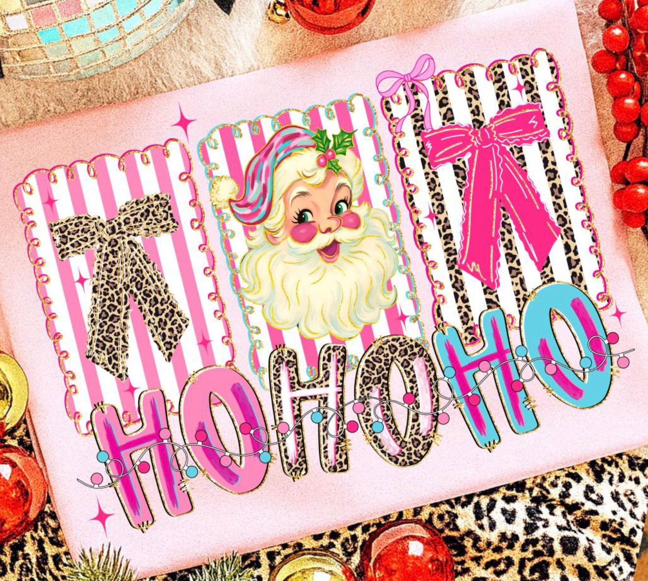 Pink Santa Ho Ho Ho 