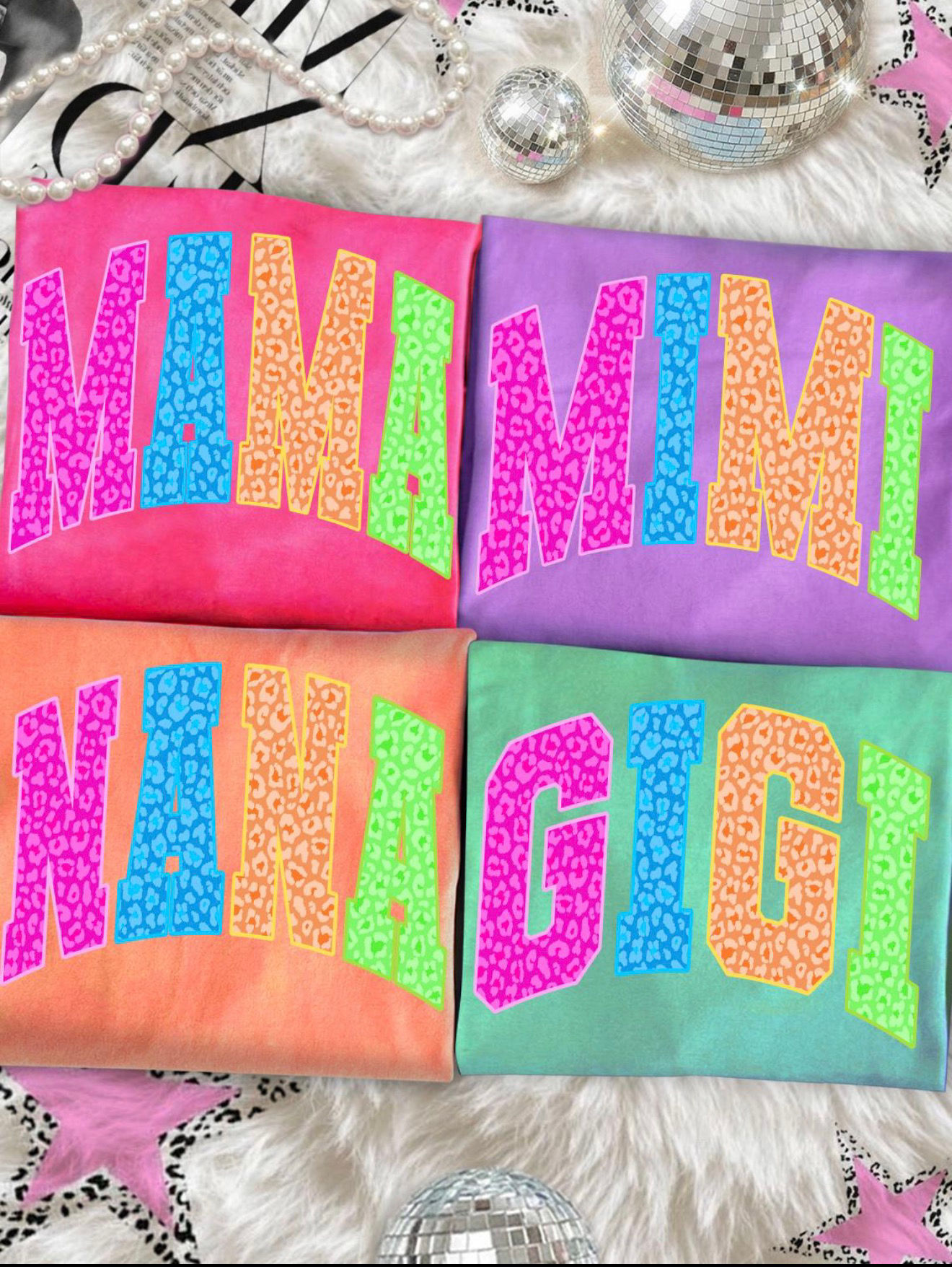Bright color printed spots 