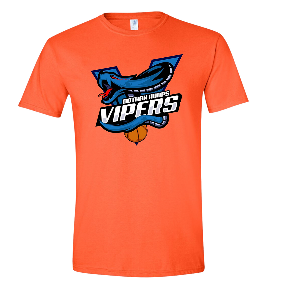 Thumbnail: Dothan Hoops Vipers Logo Short Sleeve Cotton Tee- Adult