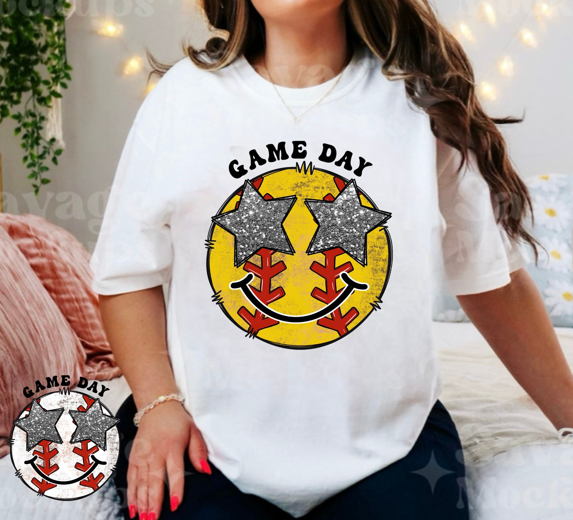 Game Day Smiley- Baseball or Softball 
