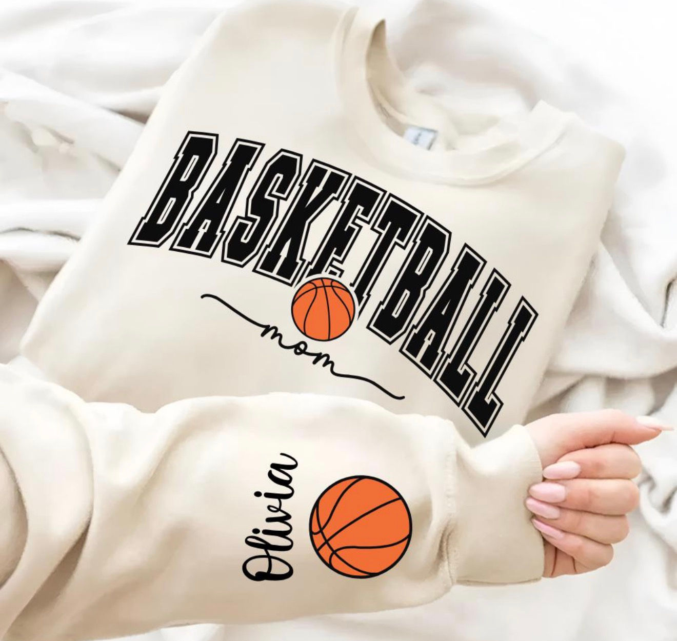 Basketball Mom With sleeve Name   