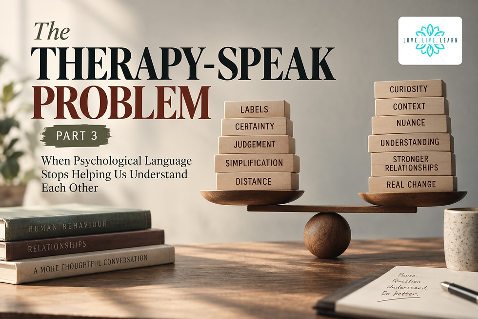Part 3 - The Therapy-Speak Problem: When Psychological Language Stops Helping Us Understand Each Other