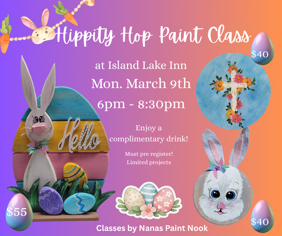 Hippity Hop Paint Class at Island Lake Inn