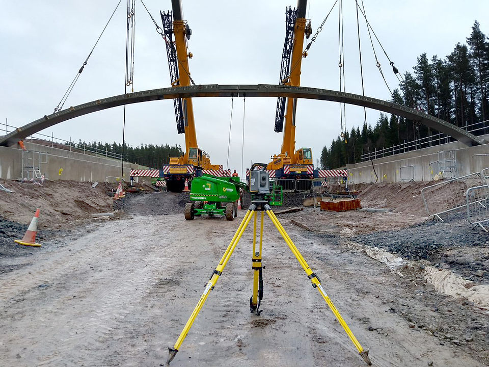 A BEBO concrete arch under construction