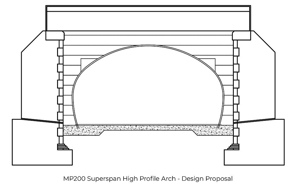 2D drawing of a bridge