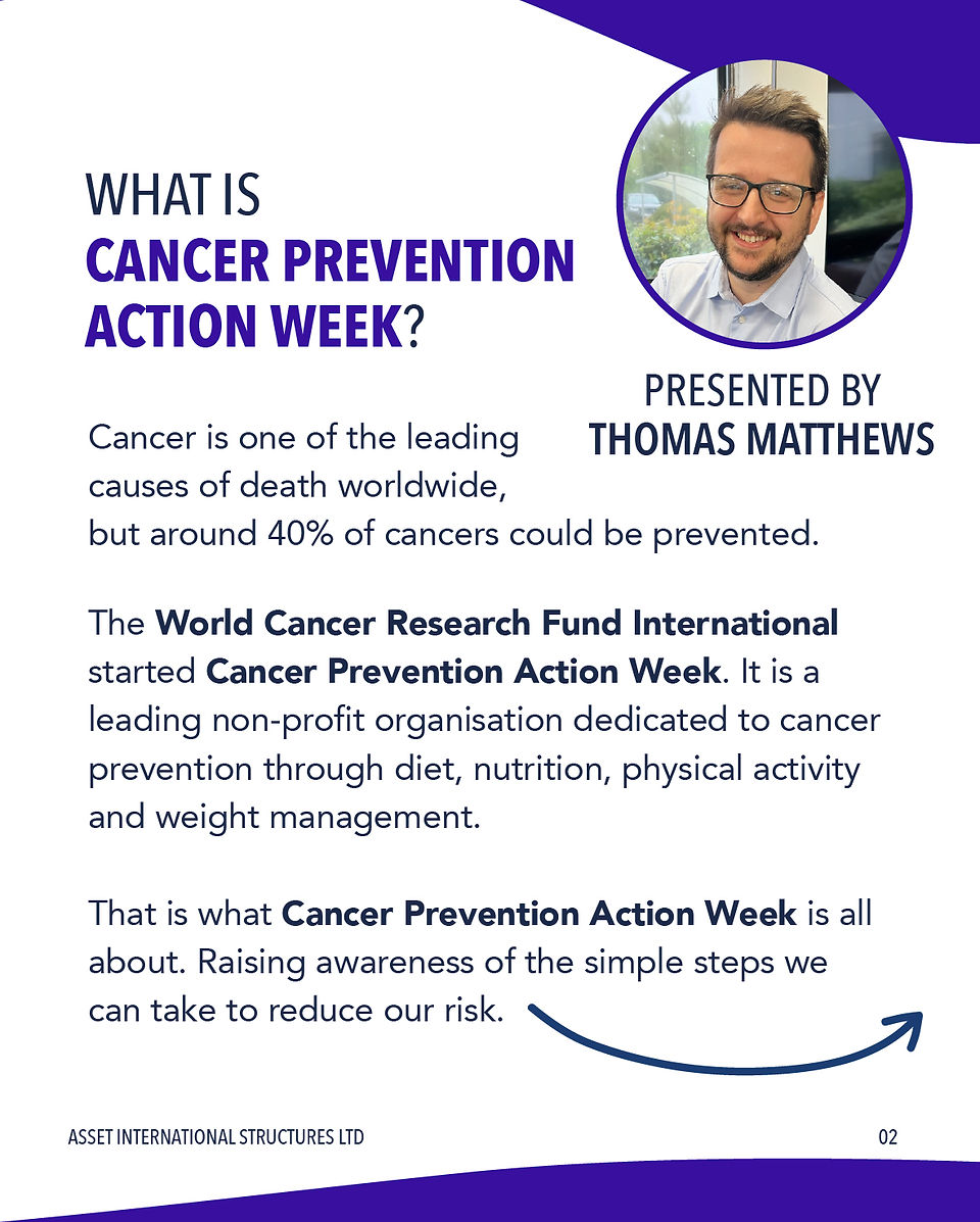 Cancer Prevention Action Week page two