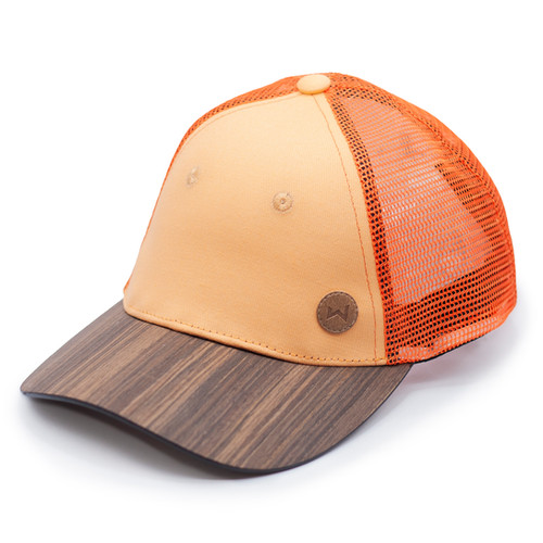 Peach Orange Cap - American Walnut wood | Woo-Den