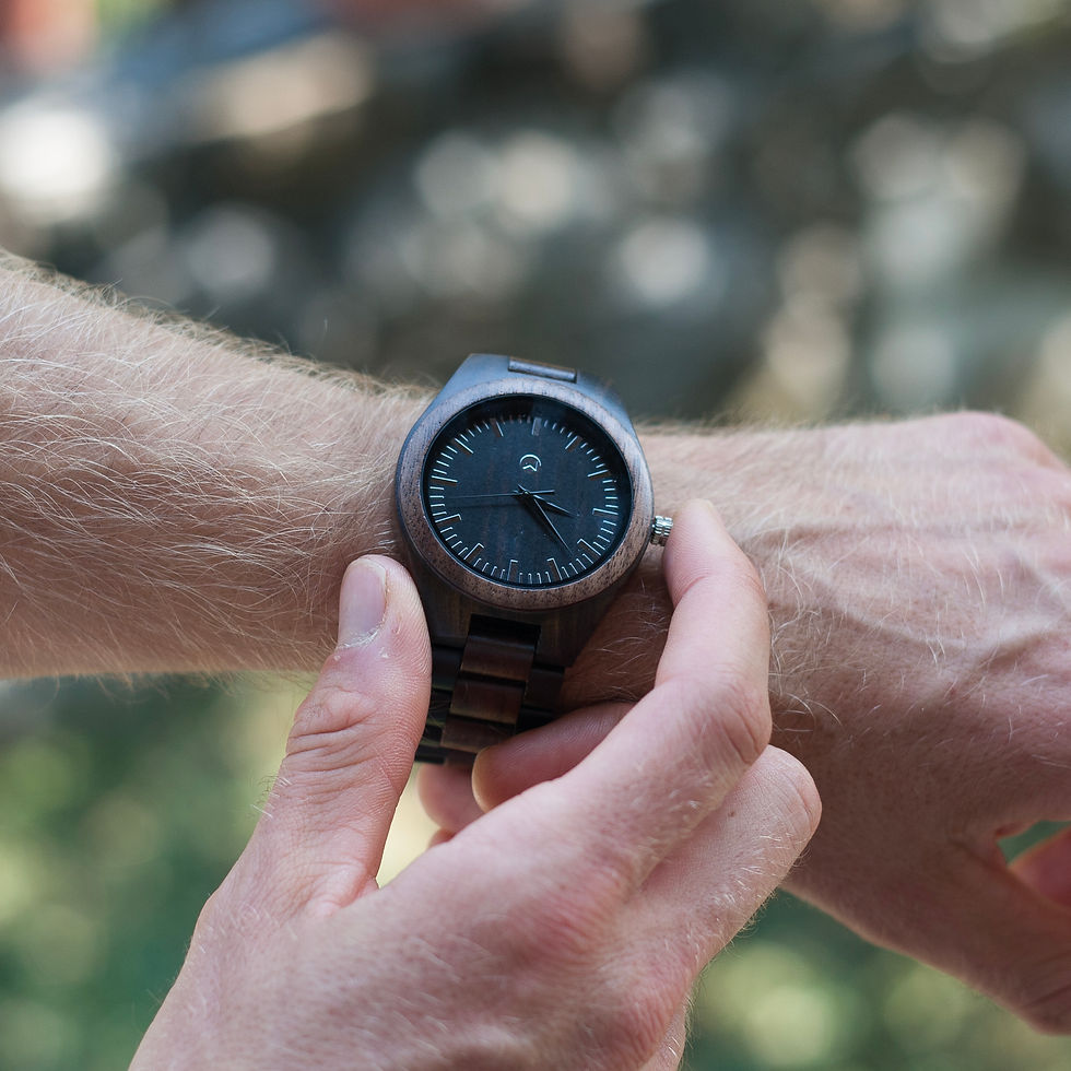Thumbnail: Wooden watch "BLACK PEARL" wrist wear