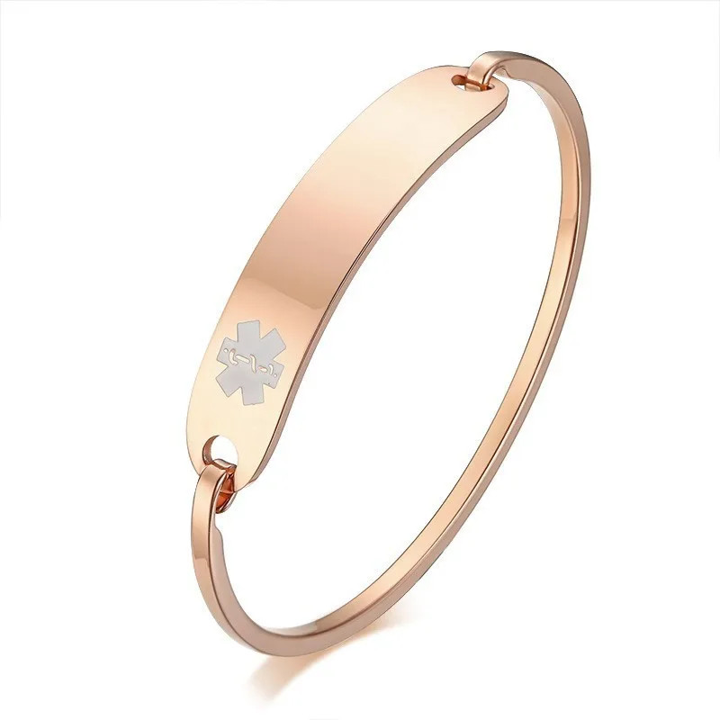 Thumbnail: Free Personalized Medical Alert ID Bracelets for Women Men Engraving Anti
