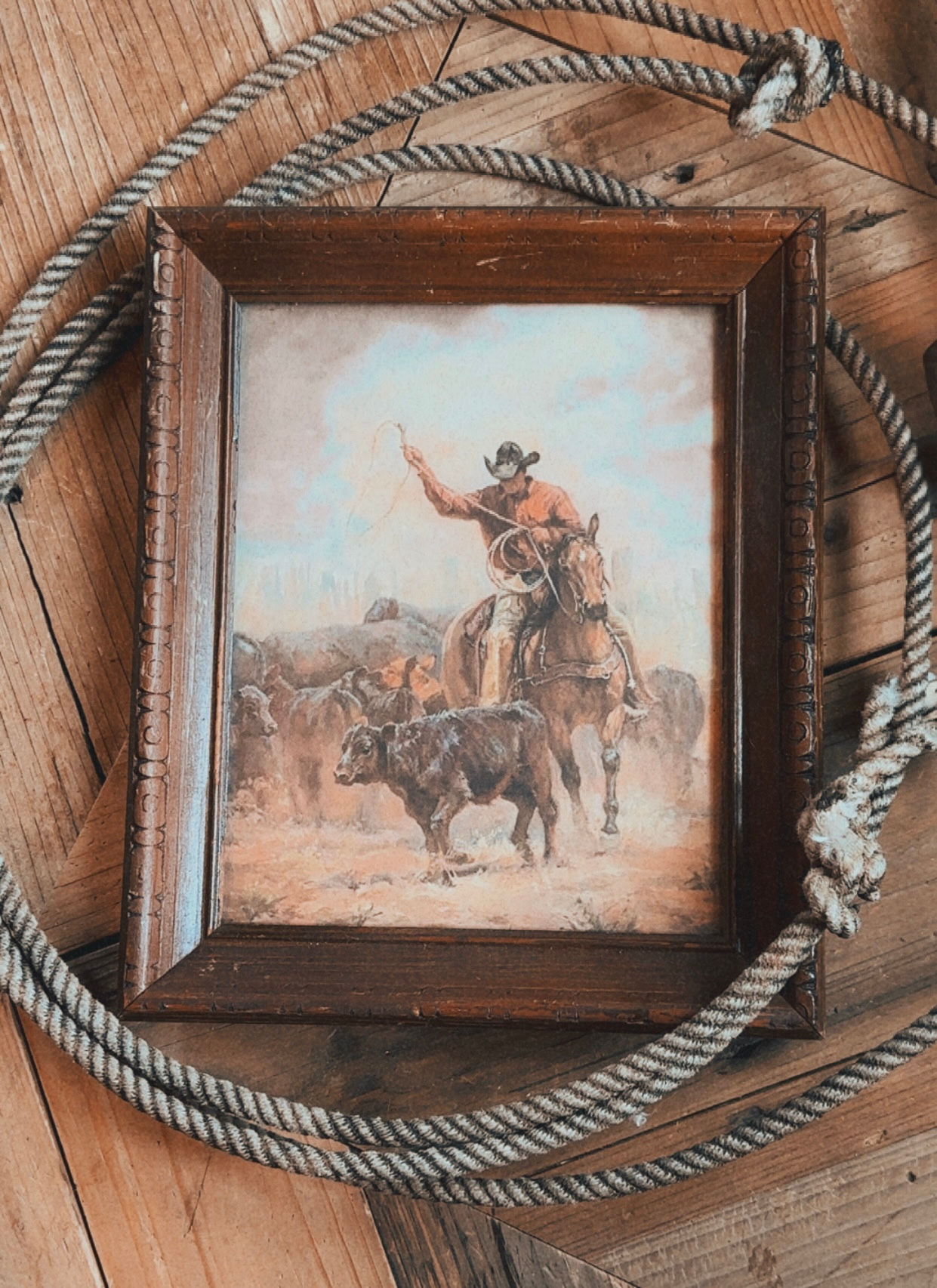 Calf Roping FRAMED