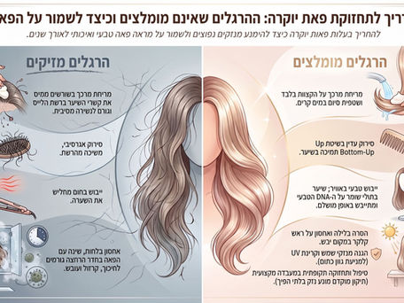 אינפוגרפיקה 8 הרגלים שהורסים את הפאה